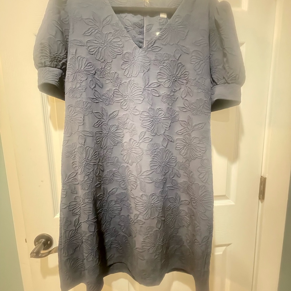 Tommy Hilfiger Blue Textured Mini Dress